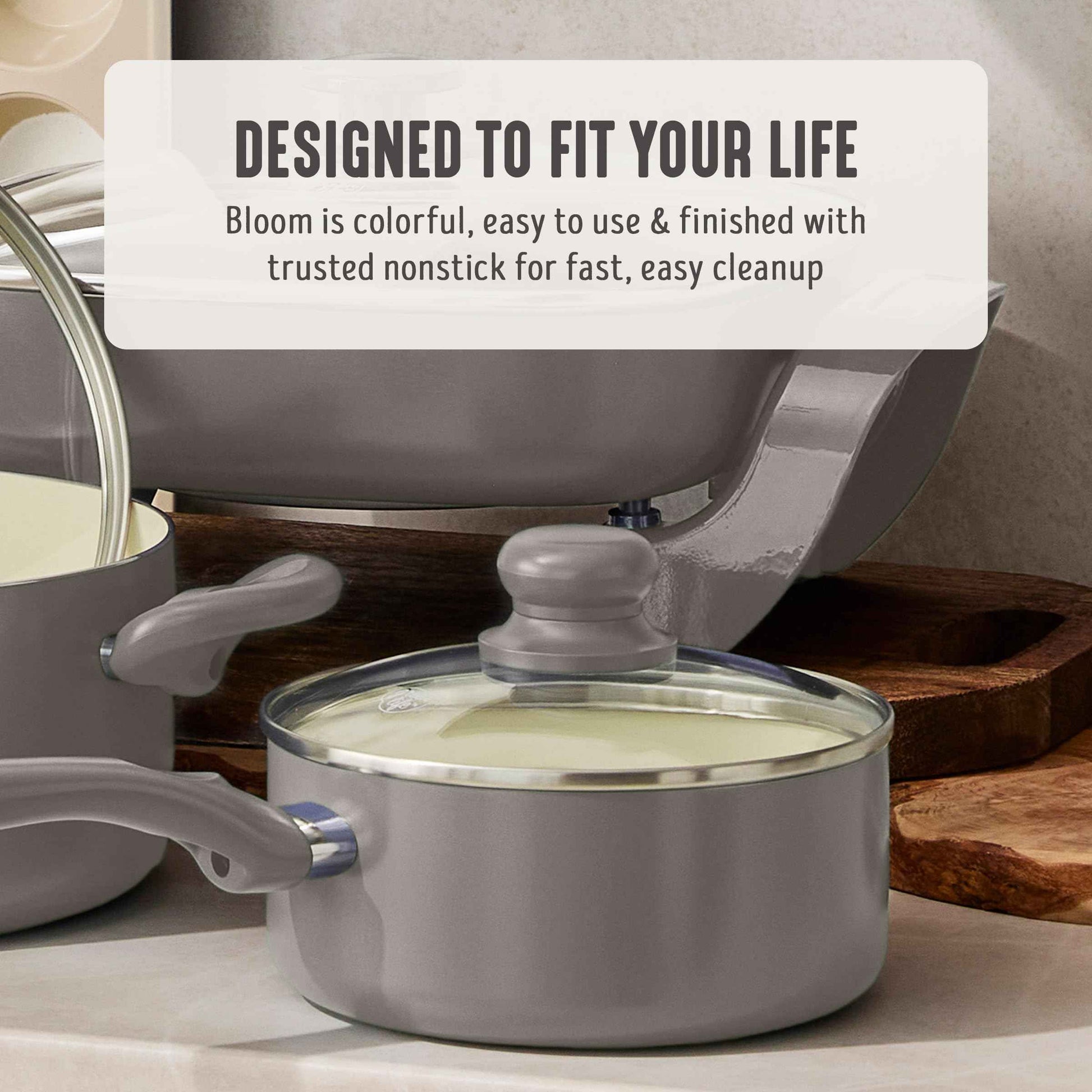 2QT Ceramic Nonstick Saucepan with Lid