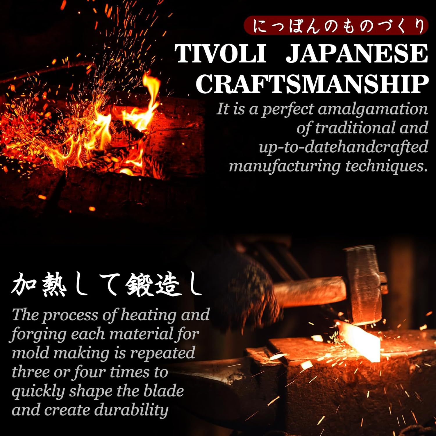 TIVOLI Hand-Forged Ulu Knife – Full Tang High Carbon Steel, Japanese-Inspired with Sheath & Gift Box, Mezzaluna Rocker Knife & Pizza Cutter for Kitchen, Camping & BBQ,Japanese Birthday Gifts for Men - Culinary Roots