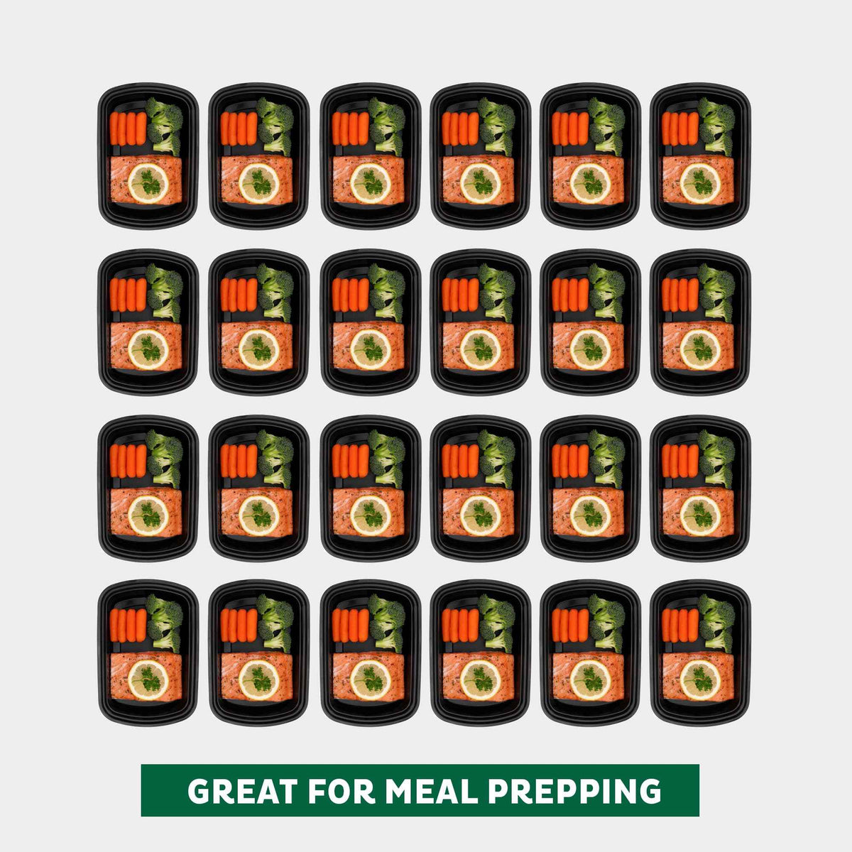 Meal Prep Containers [150 Pack] 1 Compartment Food Containers with Lids (150 Count)
