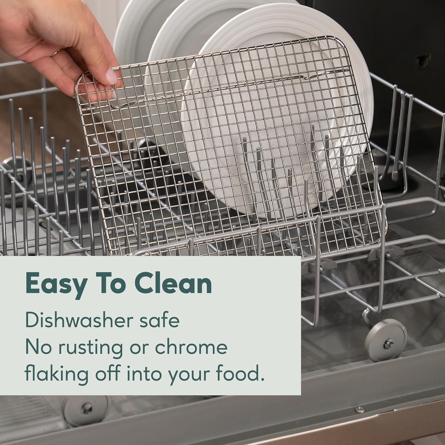 Ultra Cuisine Oven-Safe, Dishwasher-Safe 100% Stainless Steel Cooling & Baking Rack Set - Tight-Wire Bake for Oven Cooking - Heavy Duty - 8.5x12 - Set of 2 - Small Quarter Sheet Pan Cooling Racks - Culinary Roots