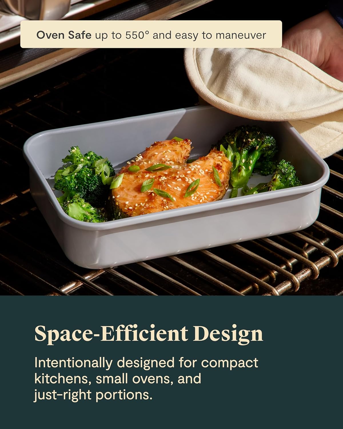 Caraway Nonstick 9” x 6.5” Small Rectangle Baking Pan – Non-Toxic, PTFE & PFOA Free – Aluminized Steel Core – Deep Ceramic Baking Pan for Casseroles, Lasagna & More - Marigold - Culinary Roots