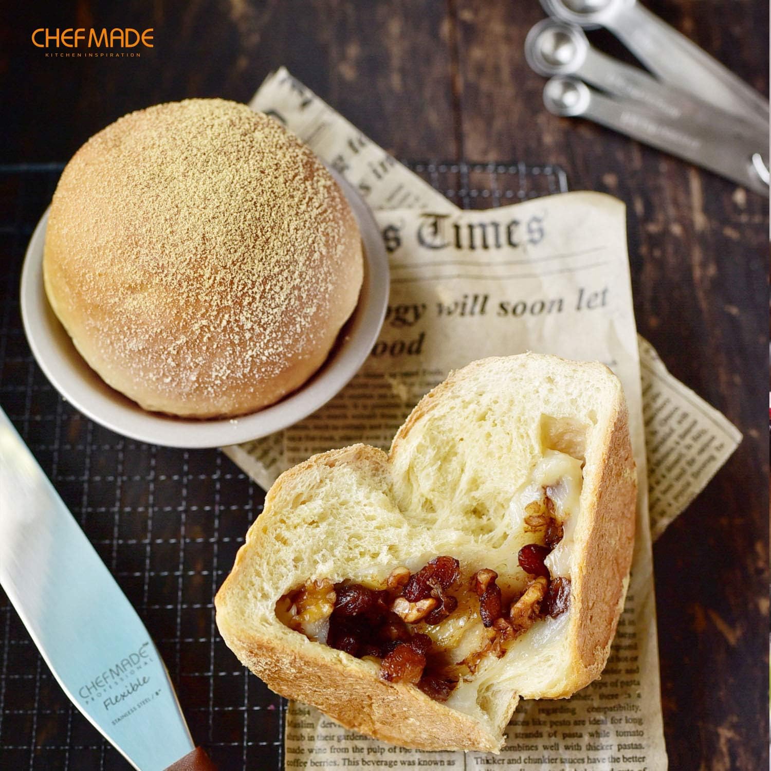 CHEFMADE Mini Pie Pan Set, 5-Inch 4Pcs Non-Stick Round Bread and Cake Bakeware for Oven and Instant Pot Baking (Champagne Gold) - Culinary Roots