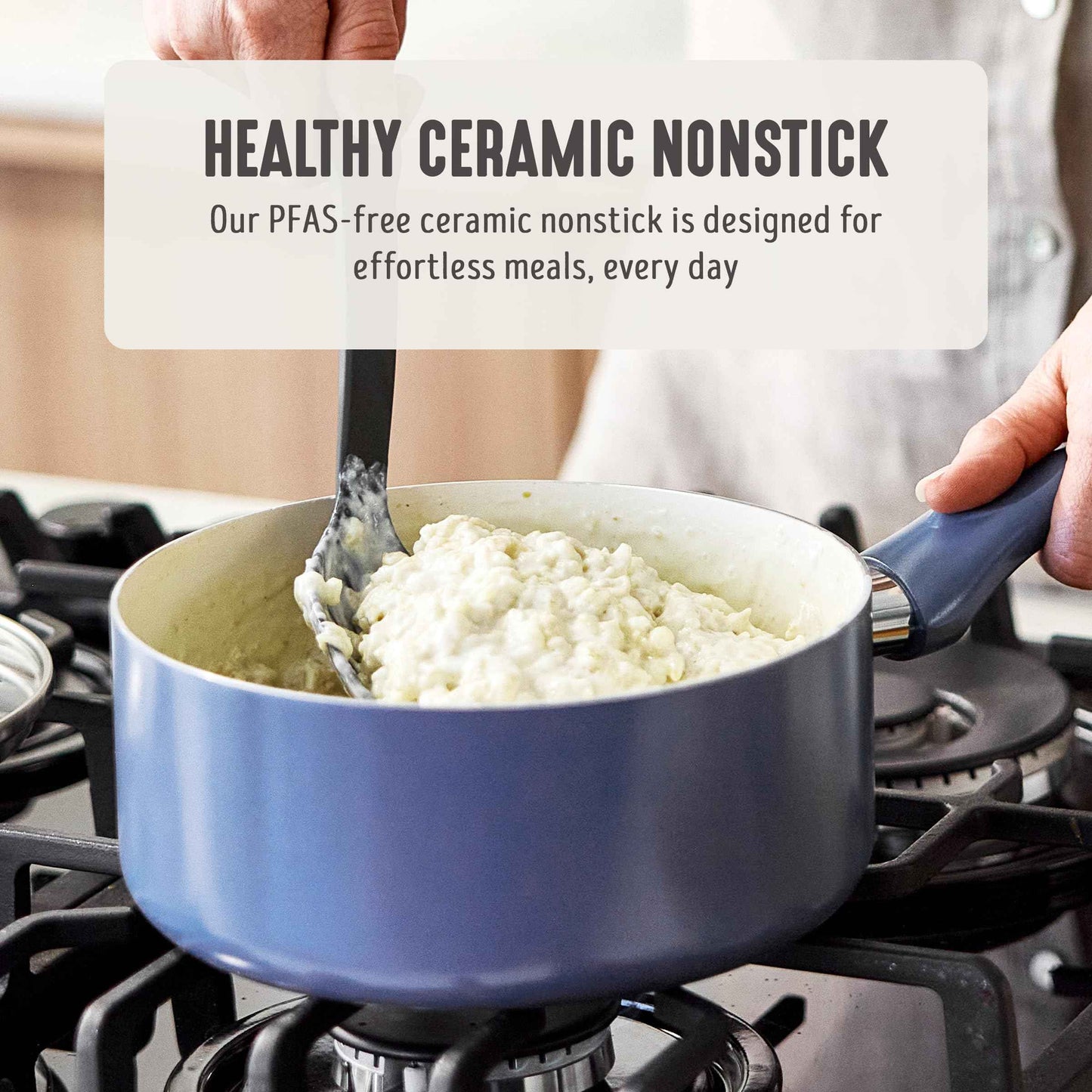 2QT Ceramic Nonstick Saucepan with Lid