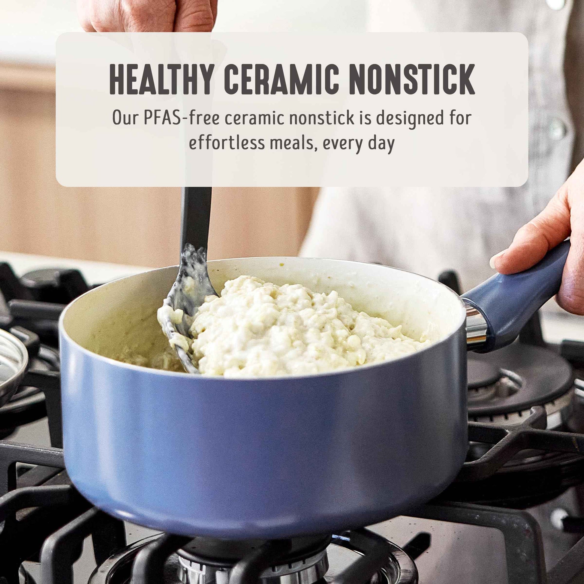 2QT Ceramic Nonstick Saucepan with Lid