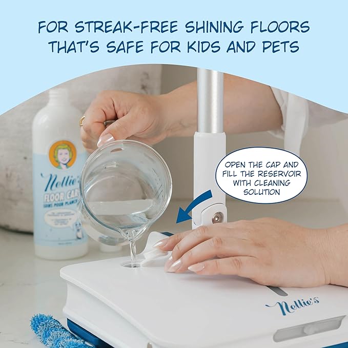 Wow Too Mop – Rechargeable Spray Mop with Adjustable Handle & Built-in Water Tank – LED Light for Spotless Cleaning – Cordless, Battery Powered & Easy to Use – Ideal for All Floor Types