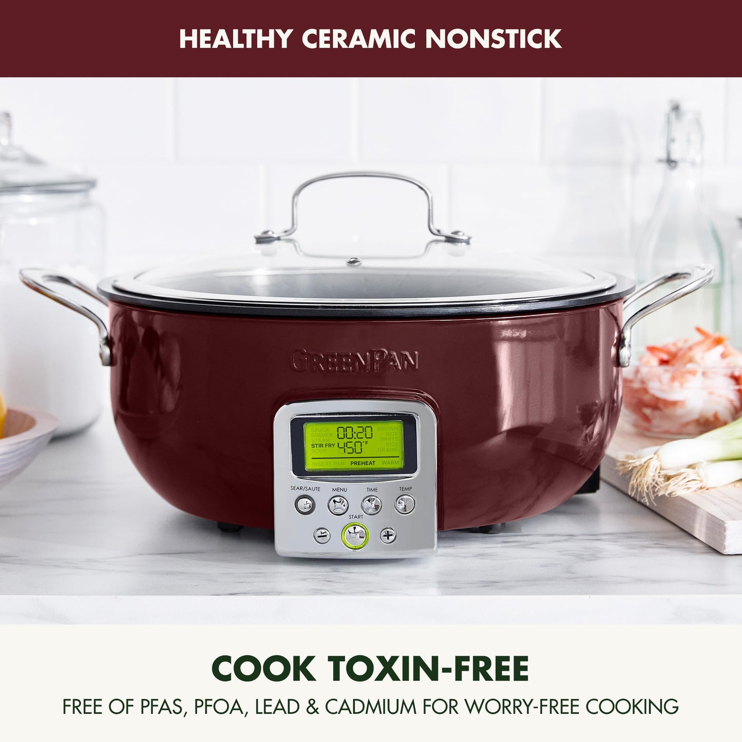 Elite Essential Smart Electric 6QT Skillet Pot