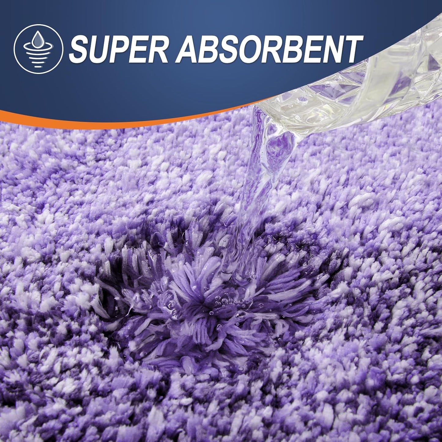 OLANLY Bathroom Rugs Mat 24x16, Extra Soft Absorbent Microfiber Bath Rugs, Rubber Backing, Quick Dry, Machine Washable Bath Mats for Bathroom Floor, Tub and Shower, Home Decor Accessories, Violet