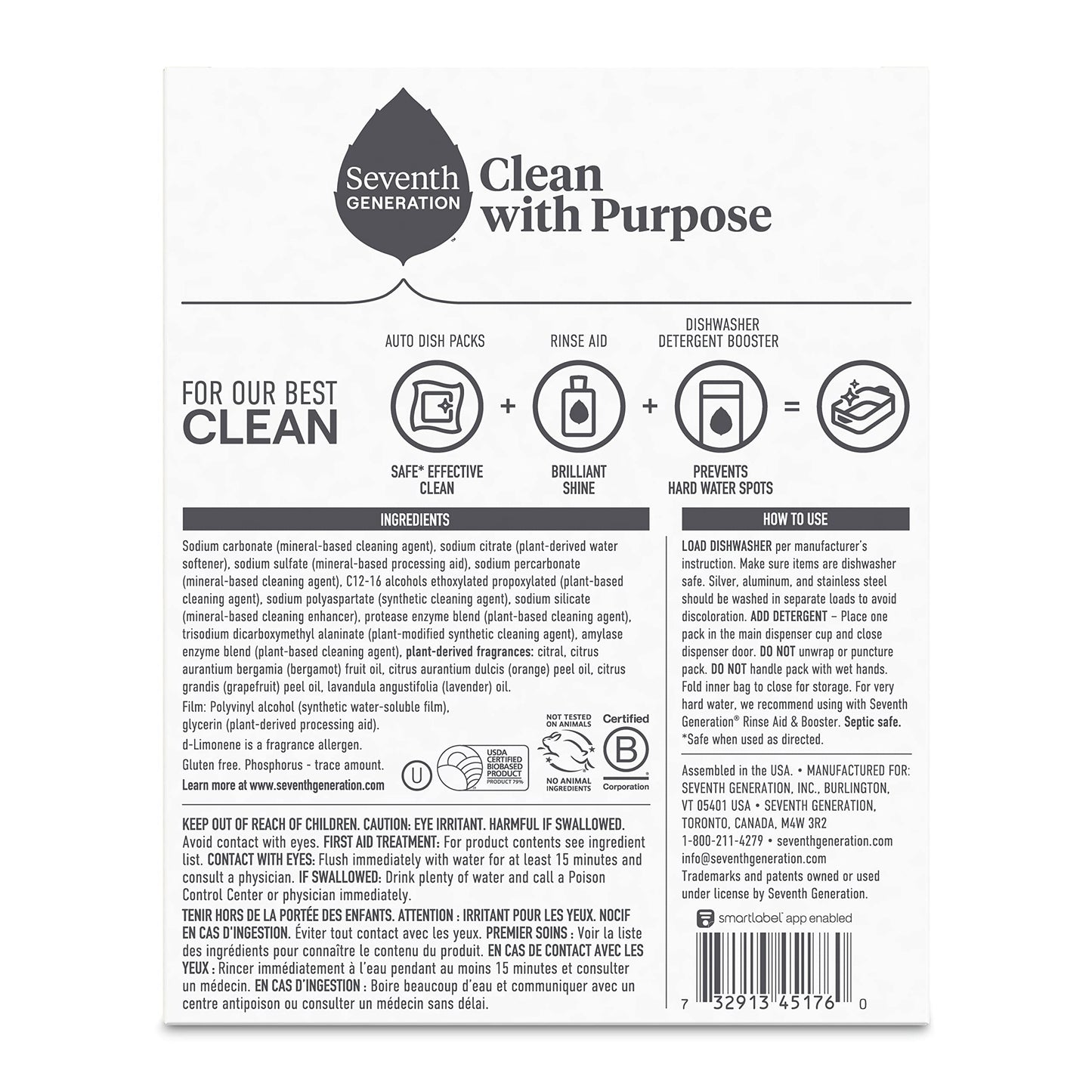 Power Plus Dishwasher Detergent Packs Fresh Citrus scent Pack of 6 for sparkling dishes Dishwasher tabs (90 Count)