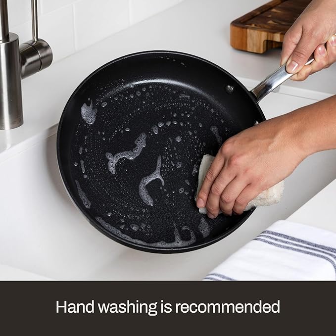 All-Clad HA1 Expert Hard Anodized Nonstick Square Grill Pan For Stovetop 11x11 Inch Oven-Safe Up to 500°F, Grilling, Professional Cookware, Dishwasher-Friendly, Oven-Safe Up to 500°F, Black