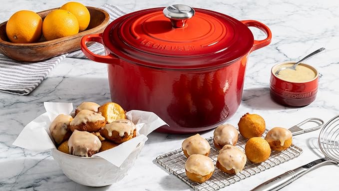 Le Creuset Enameled Cast Iron Signature Deep Round Oven, 6.5 qt., White