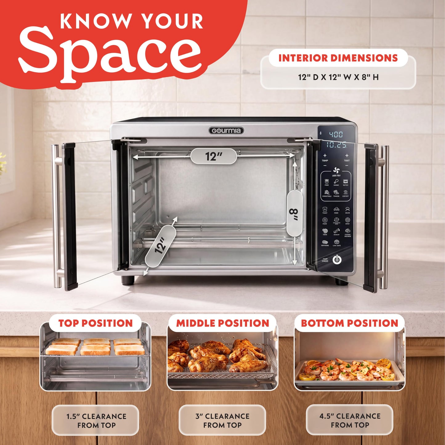 Air Fryer French Door Toaster Oven