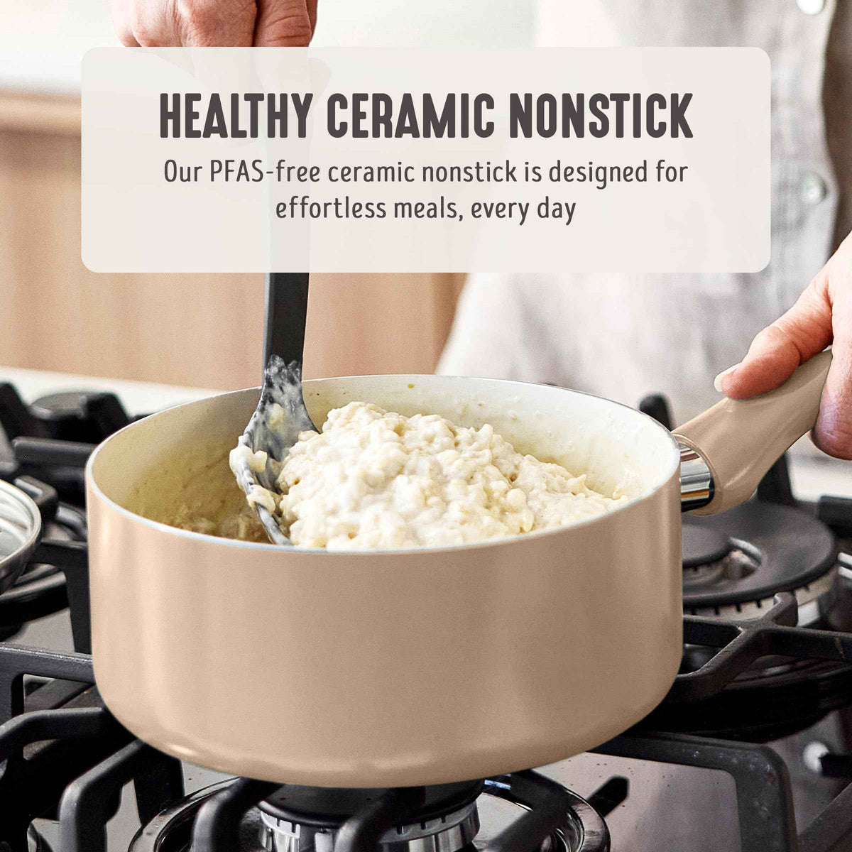 2QT Ceramic Nonstick Saucepan with Lid