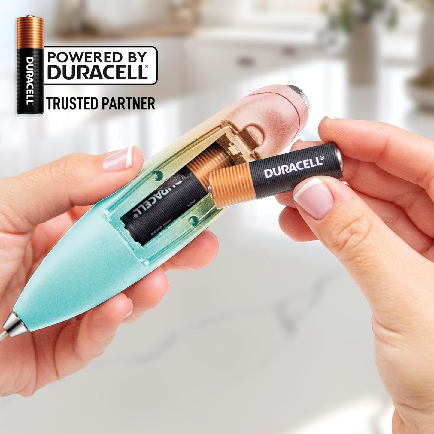 Zulay Kitchen Powerful Milk Frother Wand With 4 AA Duracell Batteries - Ultra Fast Handheld Drink Mixer - Electric Whisk Foam Maker for Coffee, Lattes, Cappuccino, Matcha & Creamer - - Culinary Roots