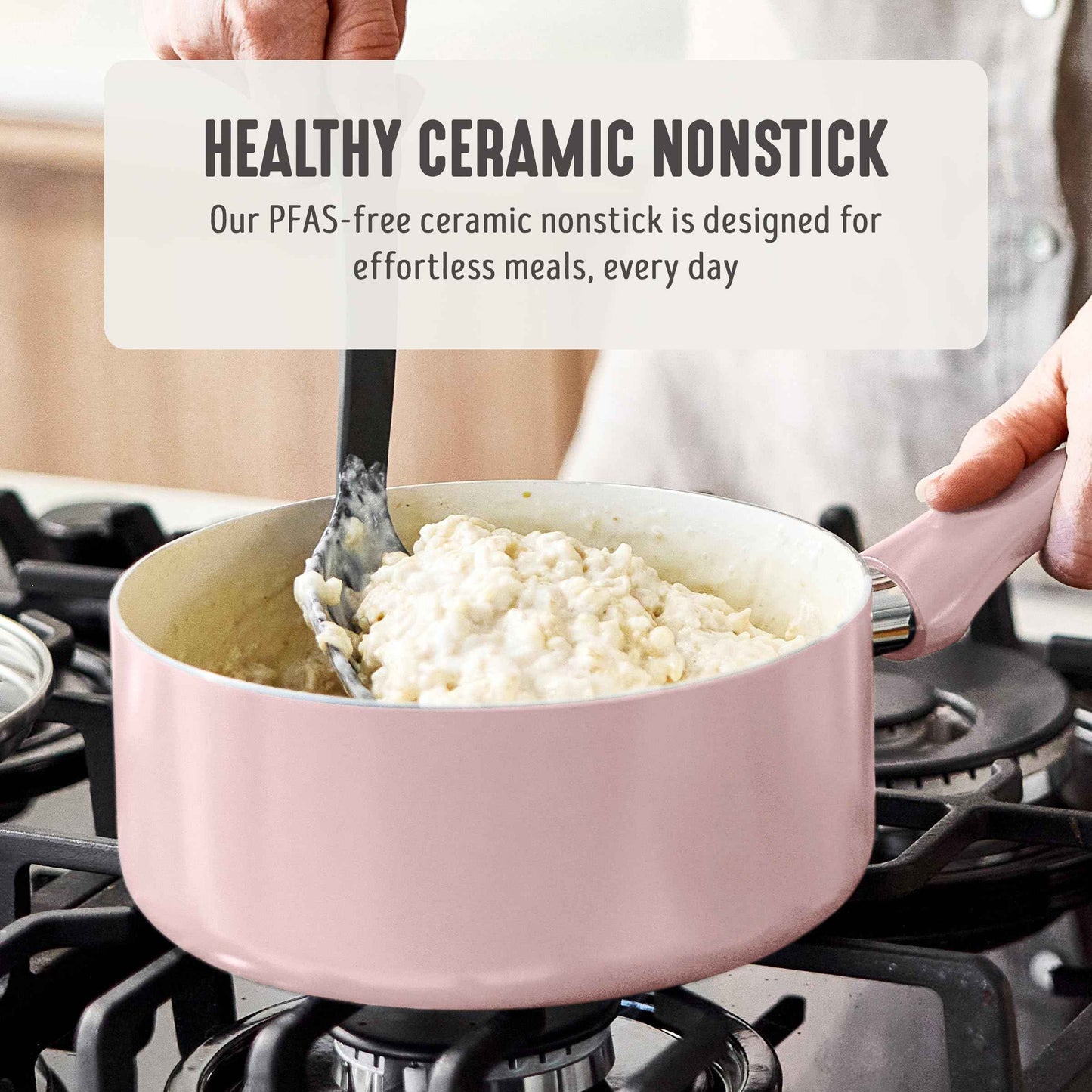 2QT Ceramic Nonstick Saucepan with Lid