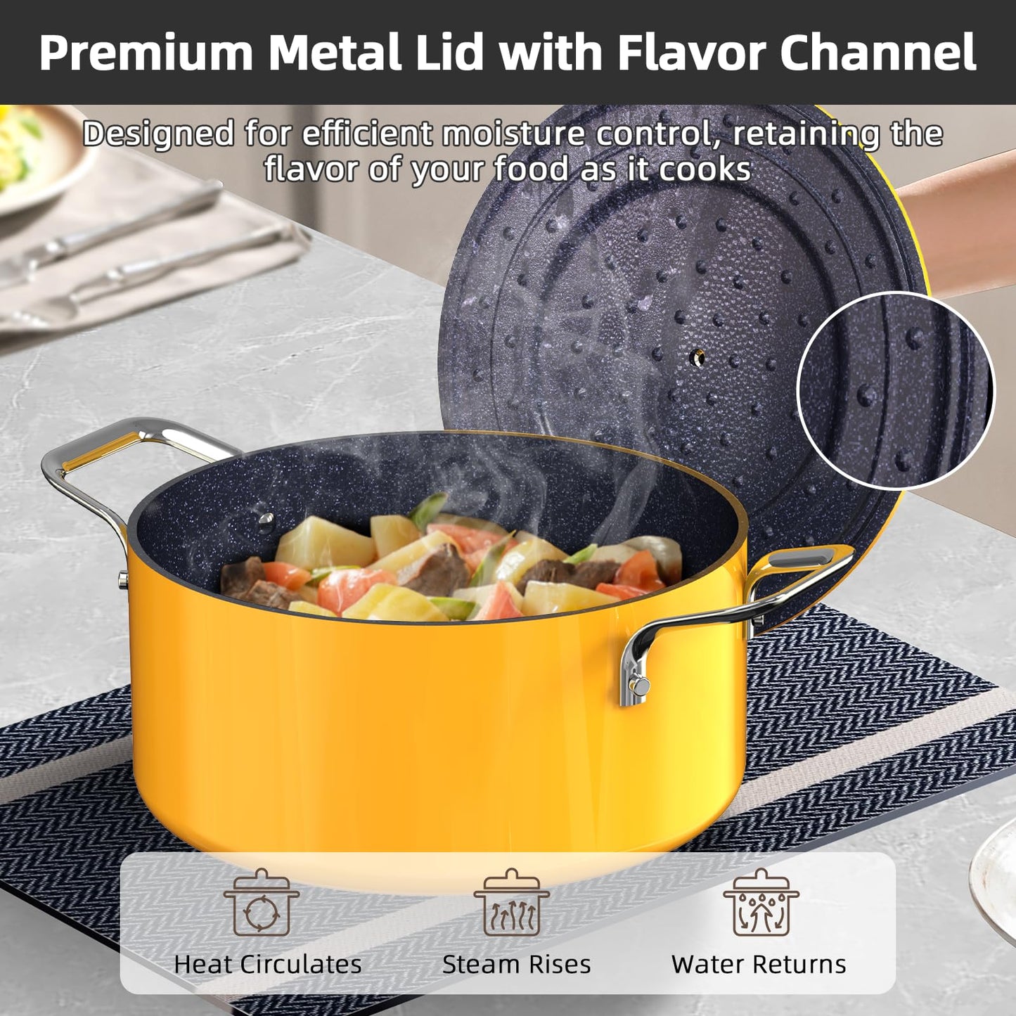 Lux 13pc Forged Lightweight Nonstick Ceramic Cookware Set