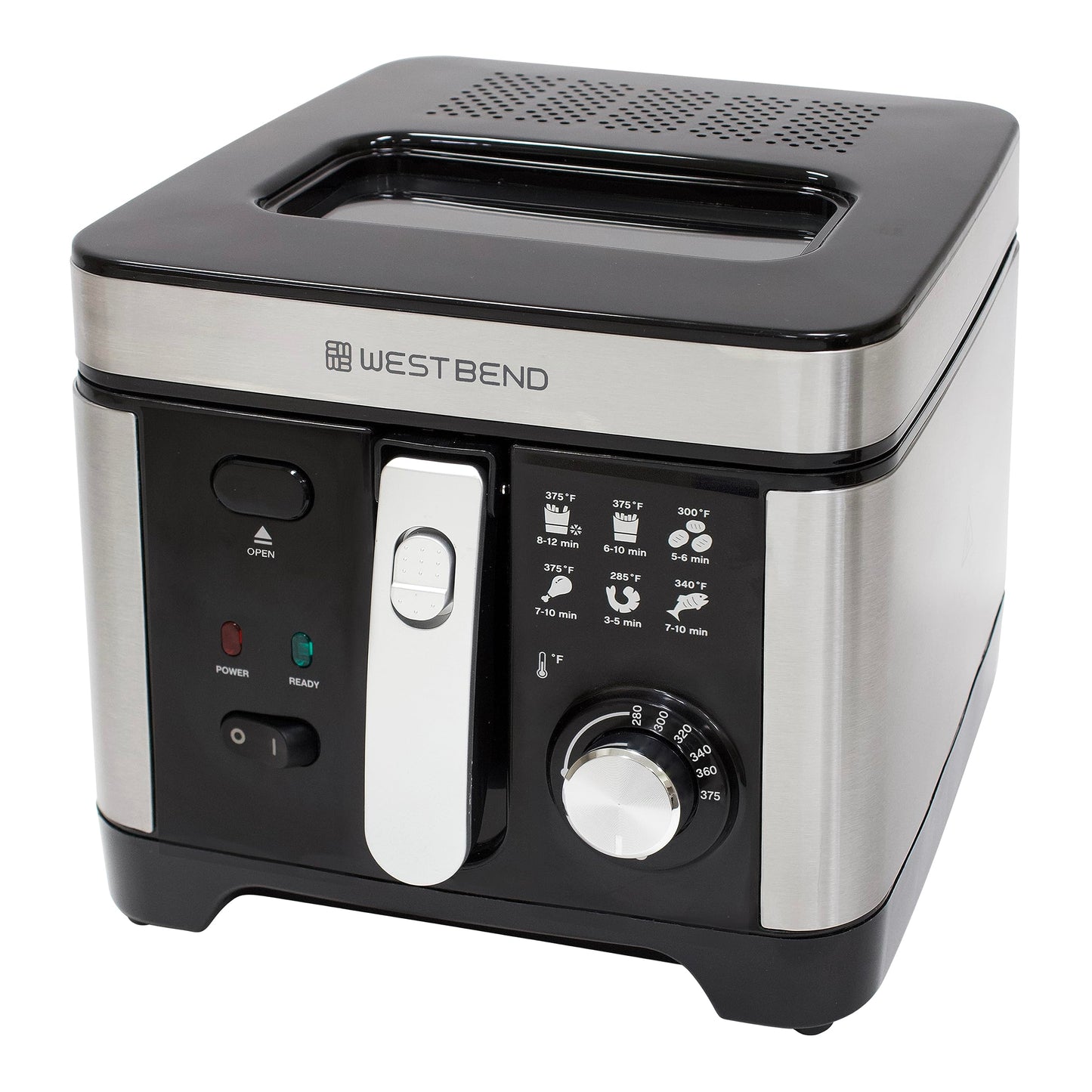 Deep Fryer with Adjustable Temperature Control Nonstick Basket Easy