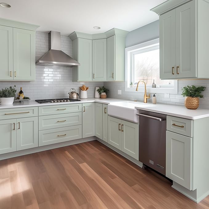 Wall-Mounted Cabinet – Solid Wood Shaker Style Medicine Cabinet with Adjustable Shelves & Soft-Close Doors for Bathroom, Kitchen, and Office Storage (Jade Green, 36" W x 12" D x 36" H)