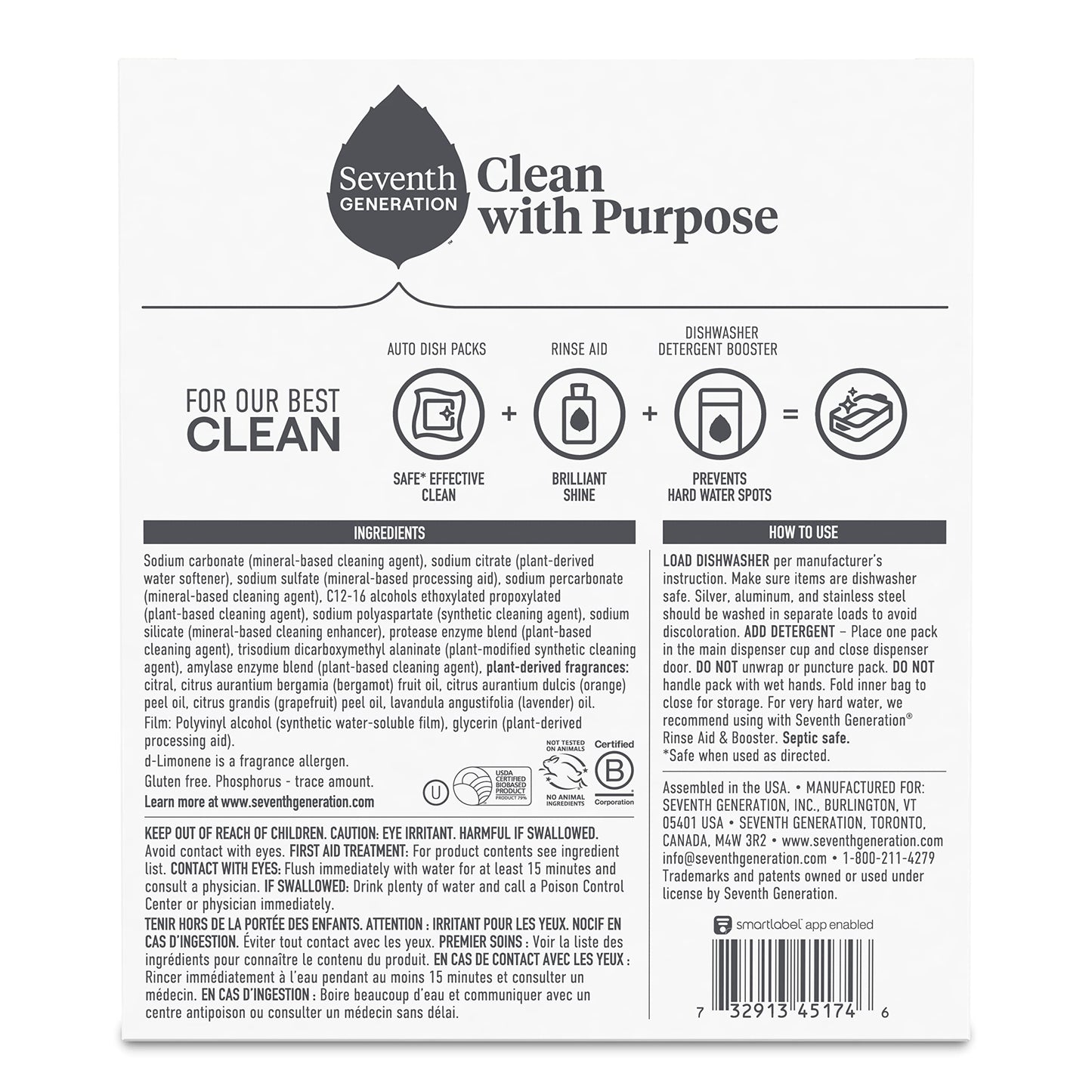Power Plus Dishwasher Detergent Packs Fresh Citrus scent Pack of 2 for sparkling dishes Dishwasher tabs 40 count (86 Count)