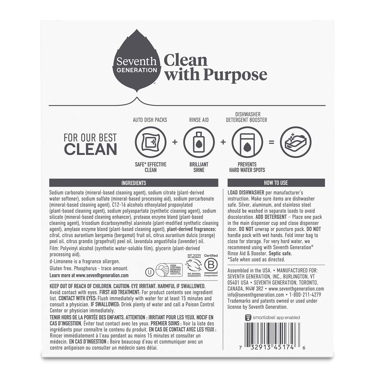 Power Plus Dishwasher Detergent Packs Fresh Citrus scent for sparkling dishes Dishwasher tabs 40 count (40 Count)