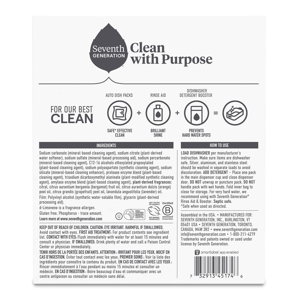 Power Plus Dishwasher Detergent Packs Fresh Citrus scent for sparkling dishes Dishwasher tabs 40 count (40 Count)