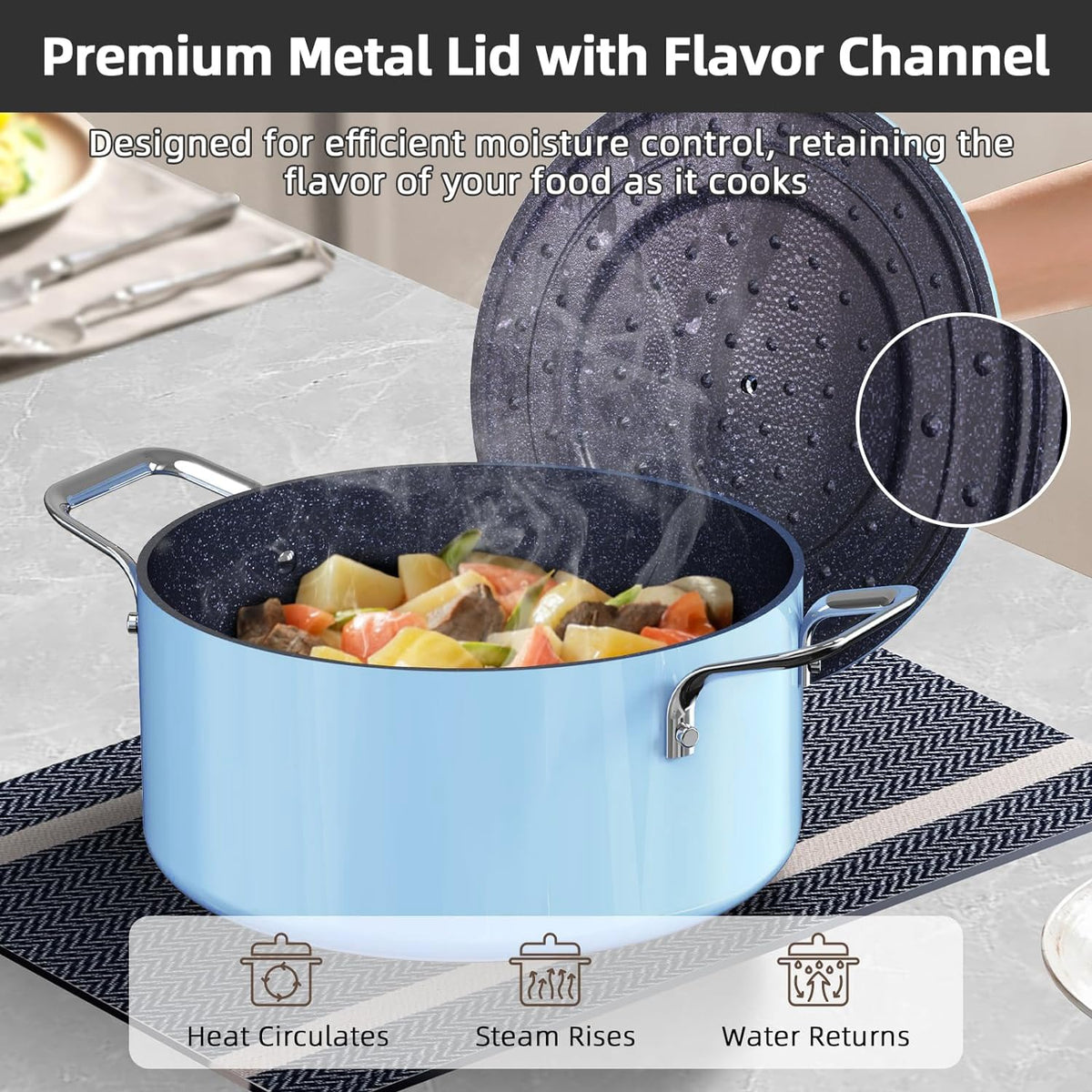 Lux 13pc Forged Lightweight Nonstick Ceramic Cookware Set