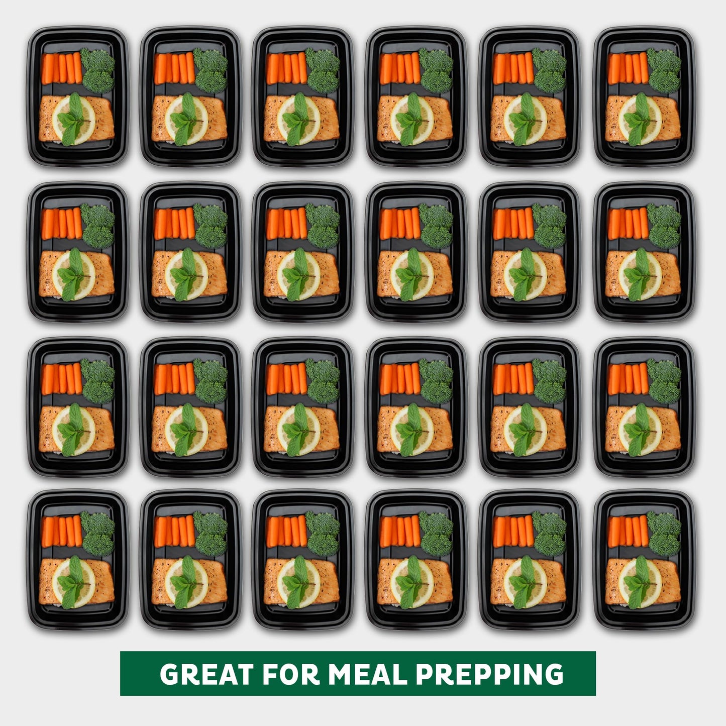 Meal Prep Containers [150 Pack] 1 Compartment Food Storage Containers with Lids (150 Count)