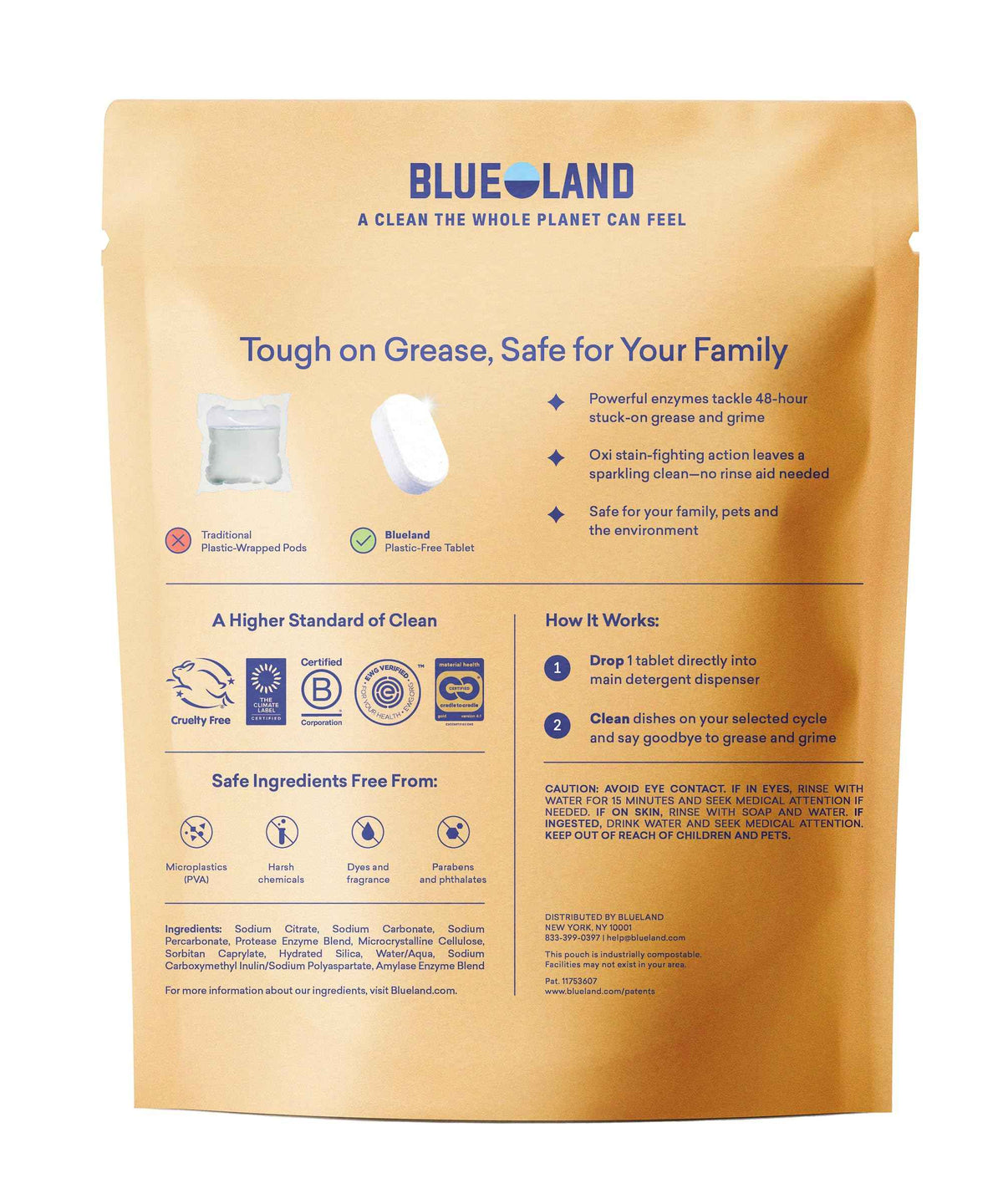 100% Plastic Free Dishwasher Detergent Tablets (60 Count)