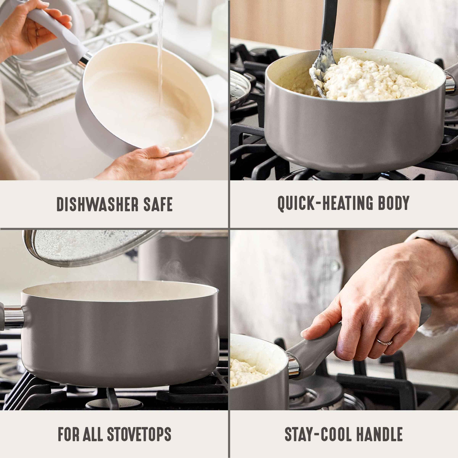 2QT Ceramic Nonstick Saucepan with Lid