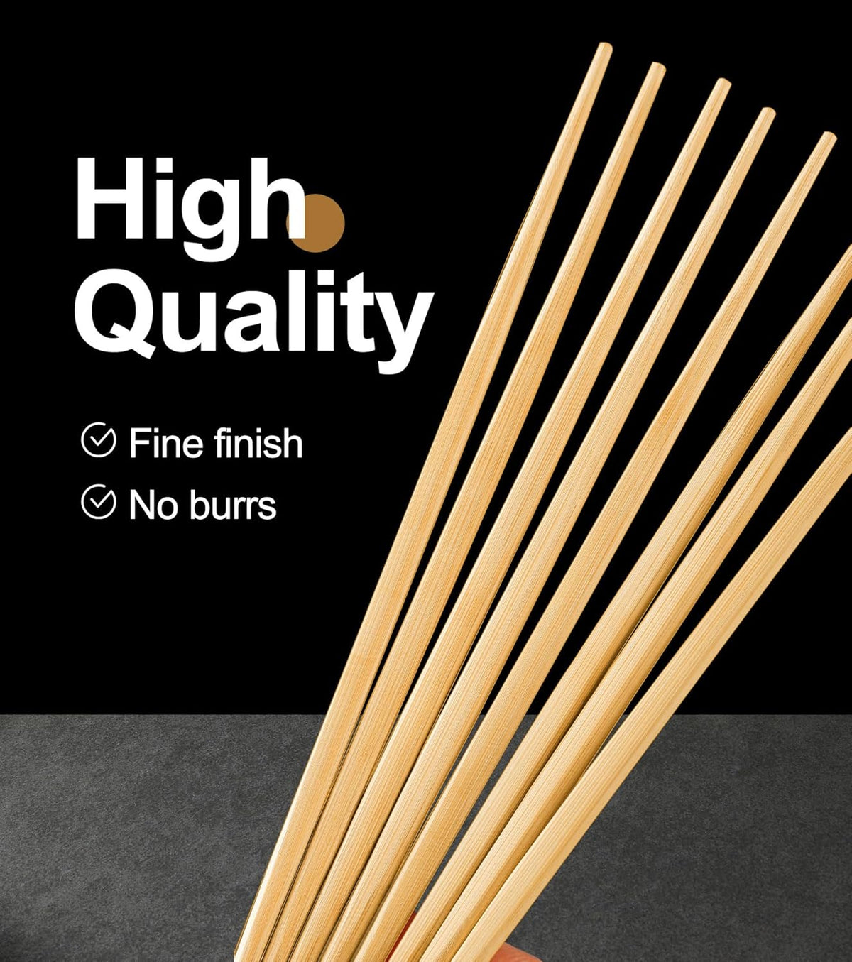 500 Pairs Disposable Bamboo Chopsticks Bulk 9.45in Japanese Sushi Restaurant Separated Pointed Chop Sticks