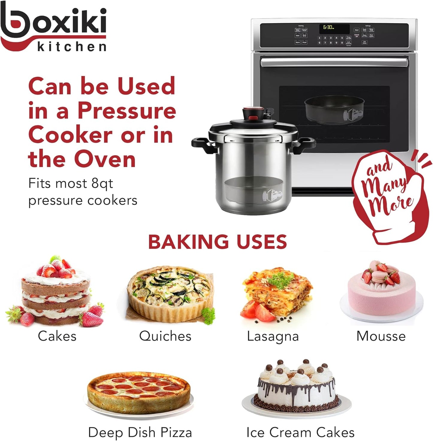 Boxiki Kitchen 10 Inch Nonstick Springform Pan, Professional Spring Form and Cheesecake Baking Mold, Leakproof Cake Pan with Silicone Handles - Culinary Roots