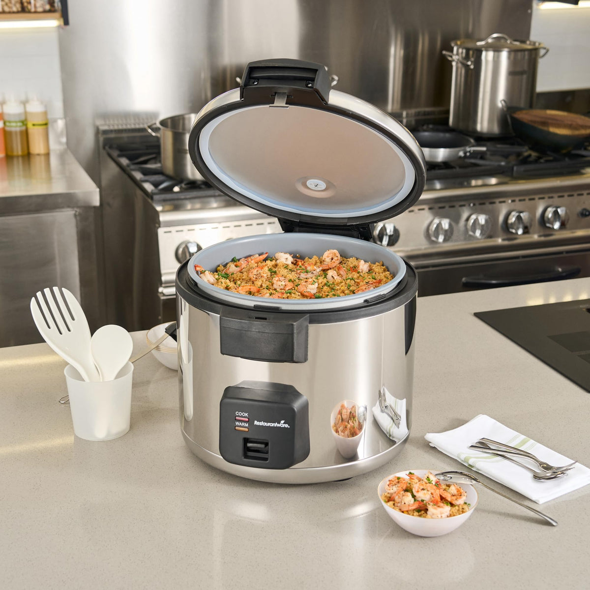 Cup (Cup Raw) Steel Electric Rice Cooker Warmer