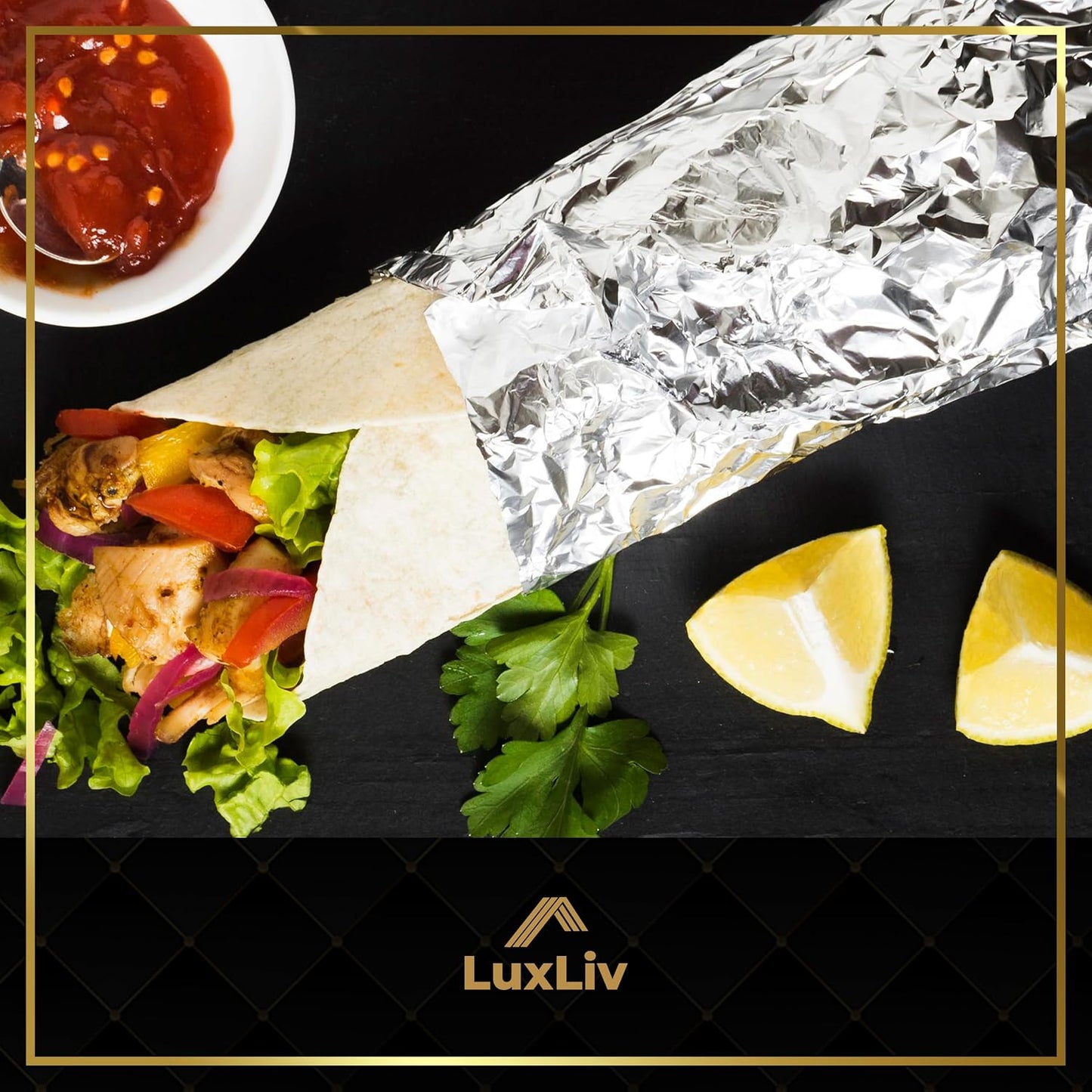 200 Pre-Cut Pop-Up Aluminum Wraps – 12” Heavy-Duty Disposable Wraps for Restaurants & Kitchens, Perfect for Cooking, Storing & Grilling Food