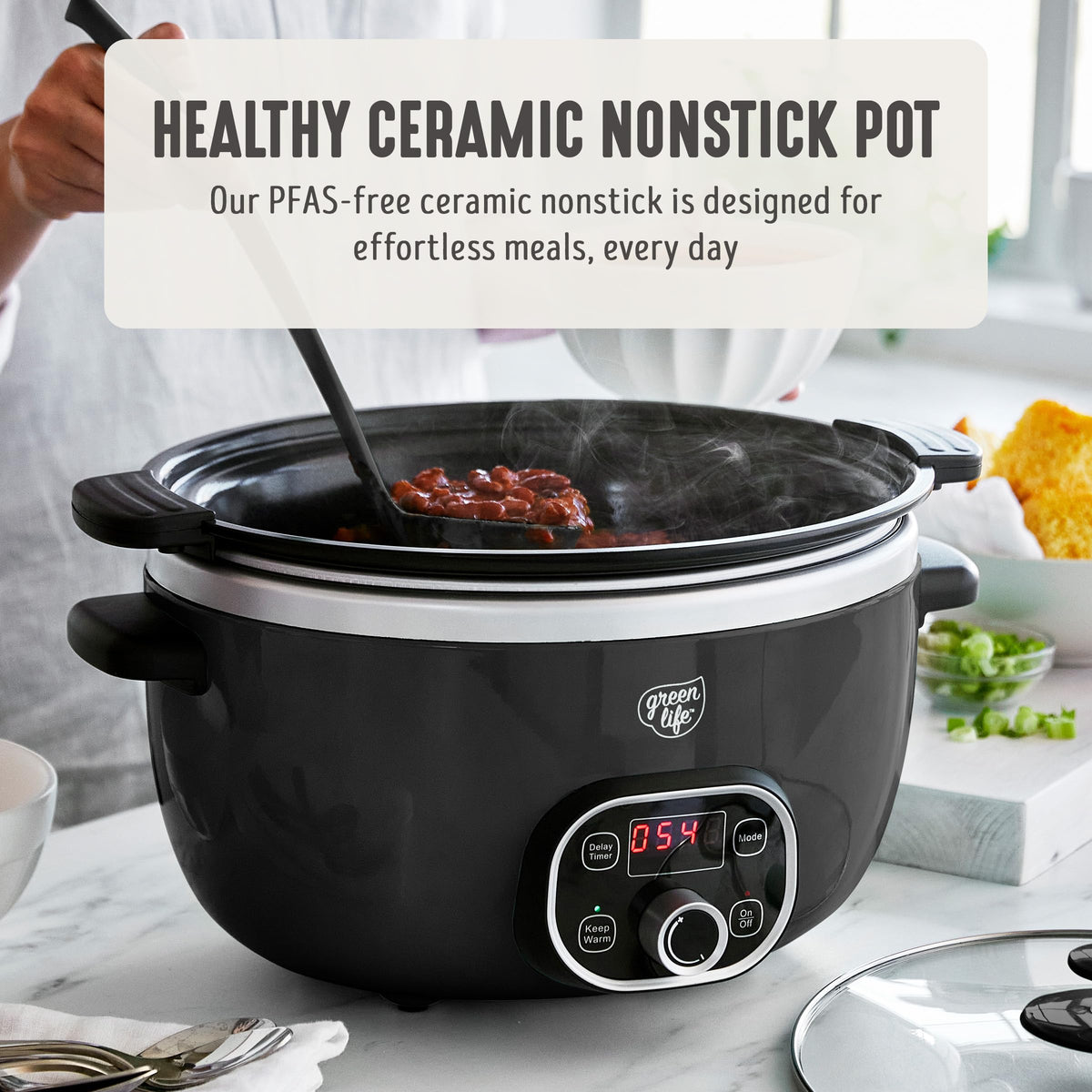 6QT Ceramic Nonstick Slow Cooker