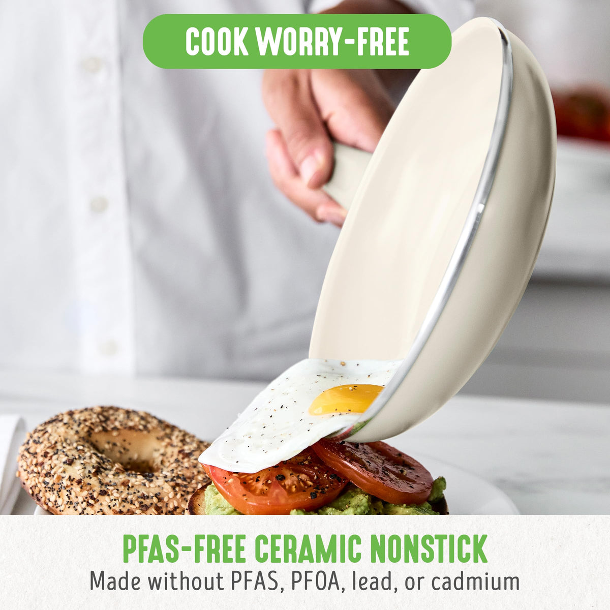 Soft Grip 8” Frypan Skillet and Spatula Breakfast Cookware Set