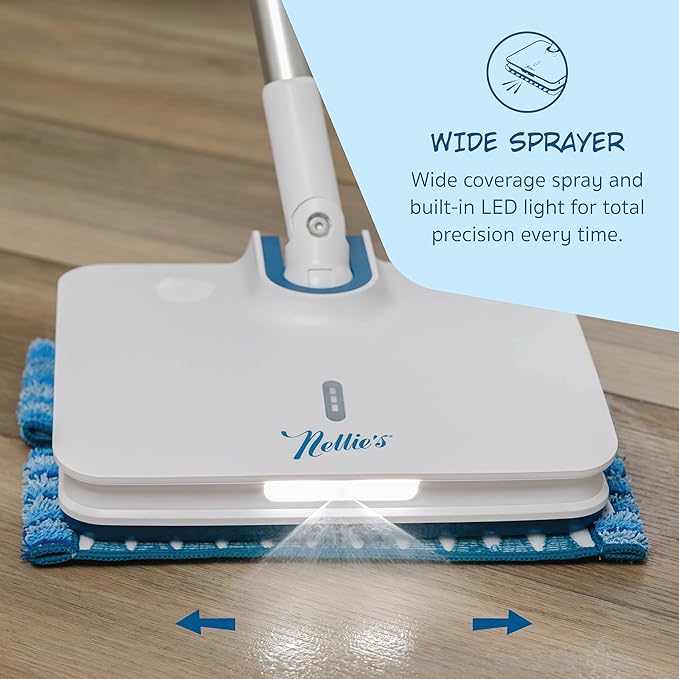 Wow Too Mop – Rechargeable Spray Mop with Adjustable Handle & Built-in Water Tank – LED Light for Spotless Cleaning – Cordless, Battery Powered & Easy to Use – Ideal for All Floor Types