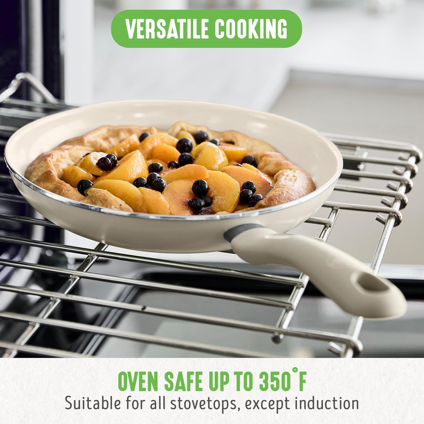 Soft Grip 8” Frypan Skillet and Spatula Breakfast Cookware Set