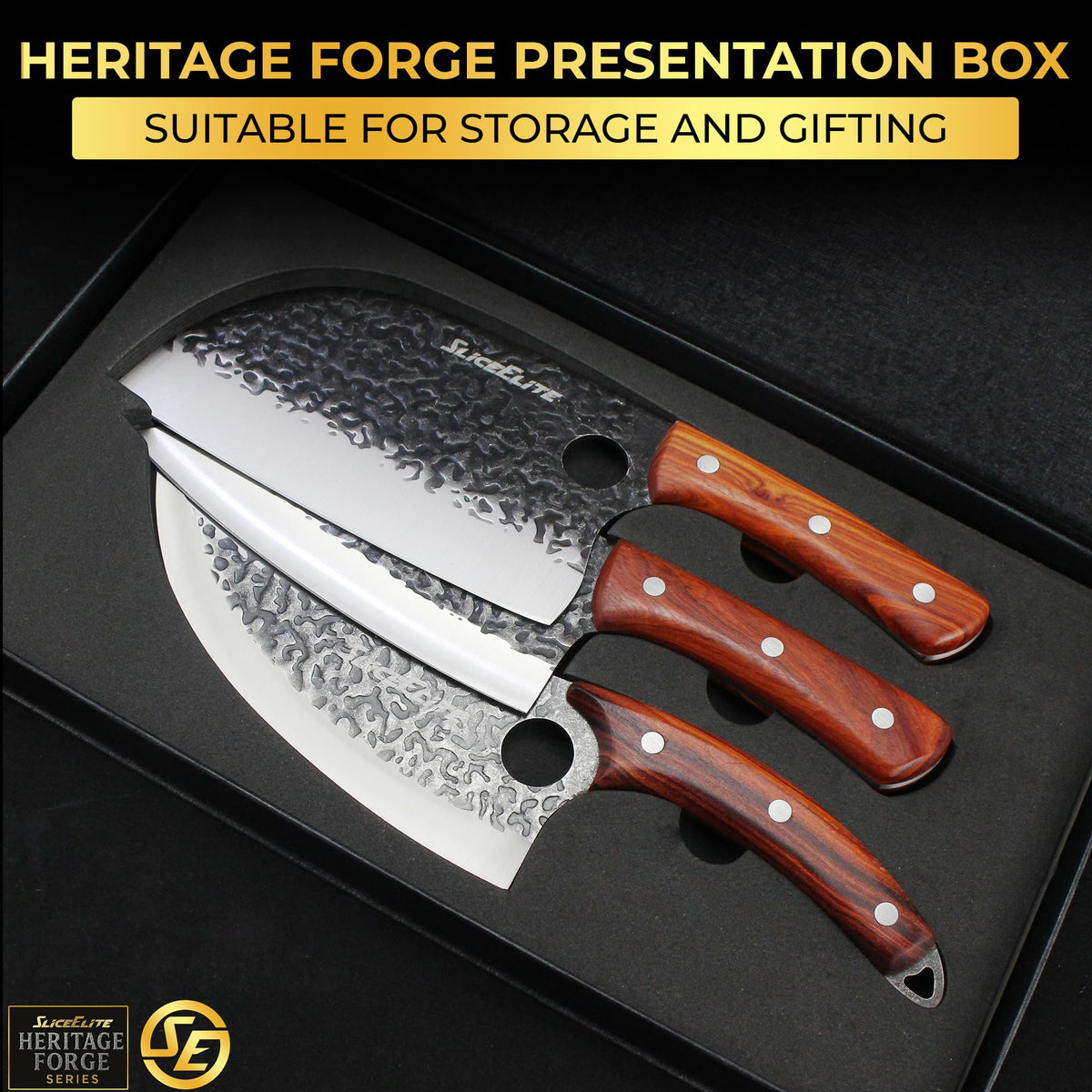 Hand Forged Professional Butcher Knife (3 Count)