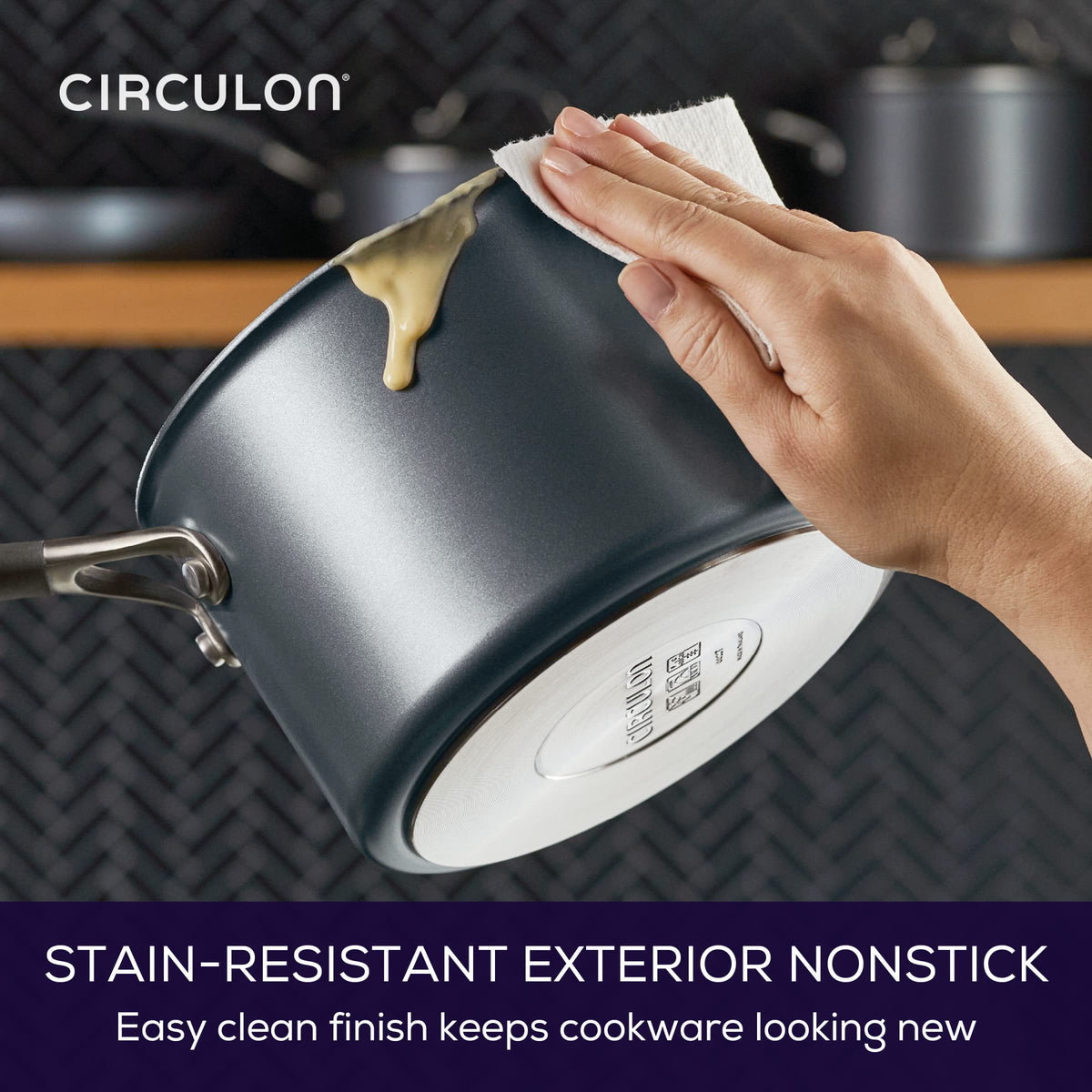 A1 Series Nonstick Straining Sauce Pan with Lid