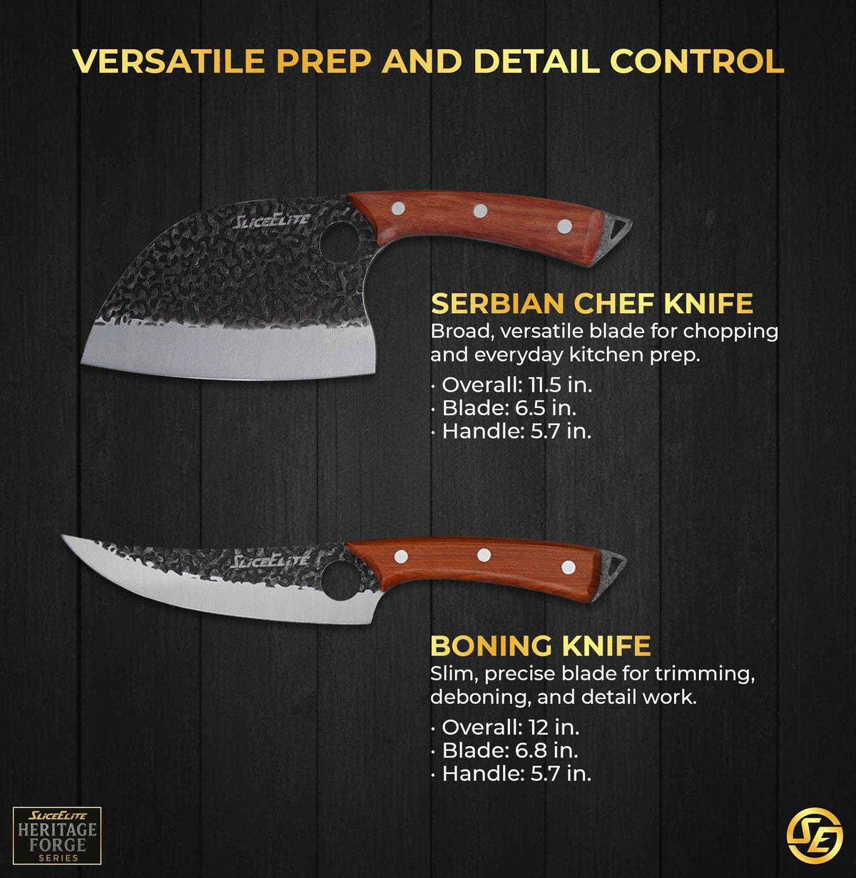 Hand Forged Professional Butcher Knife (6 Count)