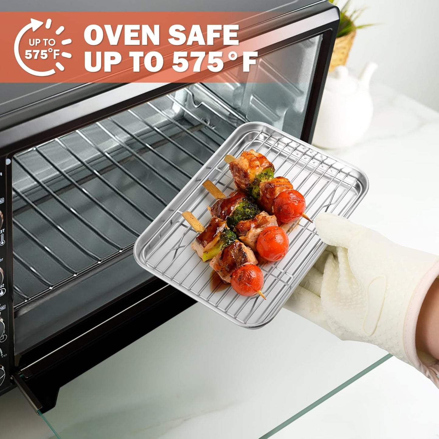 2 Pack Cooling Rack for Baking, Homikit 8.7 * 6.3 Inch Small Stainless Steel Metal Roasting Grilling Cooking Racks, Fits Small Toaster Oven, Dishwasher Safe, Heavy duty & Rust Resistant - Culinary Roots
