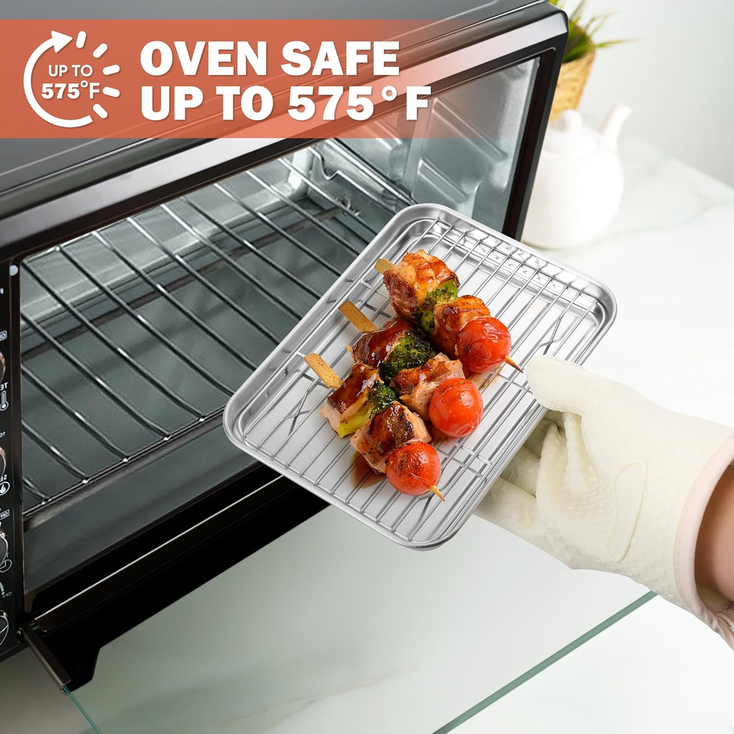 2 Pack Cooling Rack for Baking, Homikit 8.7 * 6.3 Inch Small Stainless Steel Metal Roasting Grilling Cooking Racks, Fits Small Toaster Oven, Dishwasher Safe, Heavy duty & Rust Resistant - Culinary Roots