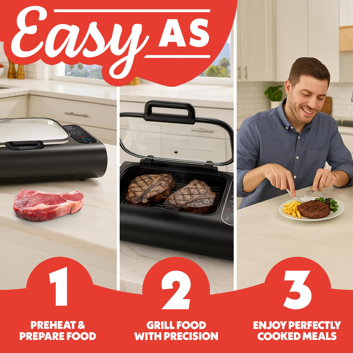 Smokeless Indoor Grill & Air Fryer raclette grill with Smoke Extracting Technology for indoor grill Extra