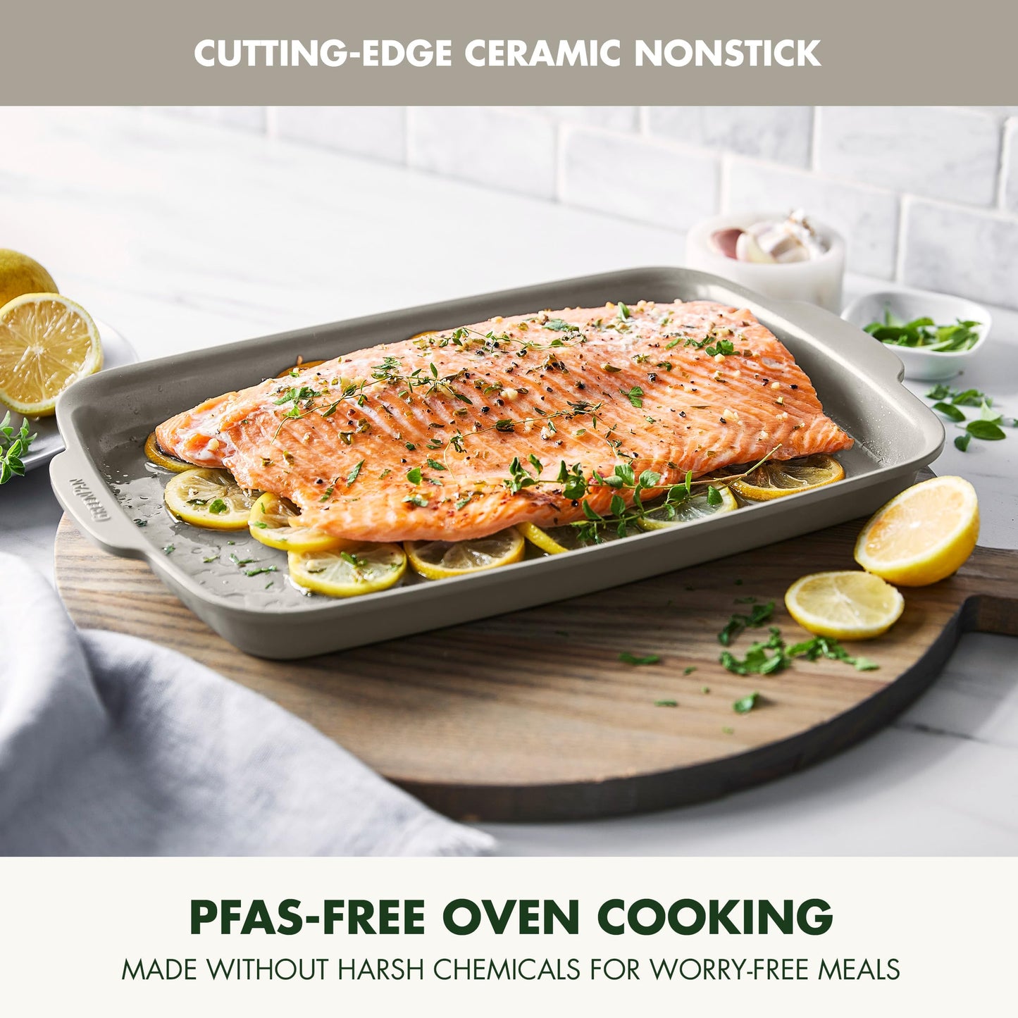 Premiere Ovenware Healthy Ceramic Nonstick 13" x 9" Quarter Sheet Baking Pan