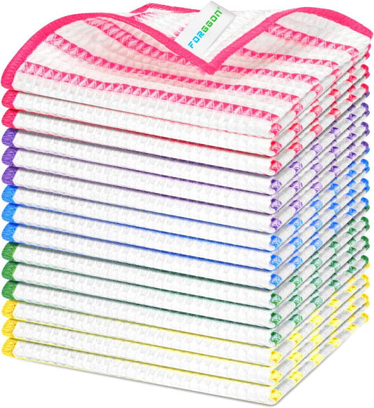 Wood Fiber Cleaning Cloth-15pcs, Super Absorbent Cleaning Cloth, No Oil Stains, Household No Stripe Cleaning Cloth for Car Kitchen Household, Multifunctional Cleaning Towel, Size:11.5x11.5in