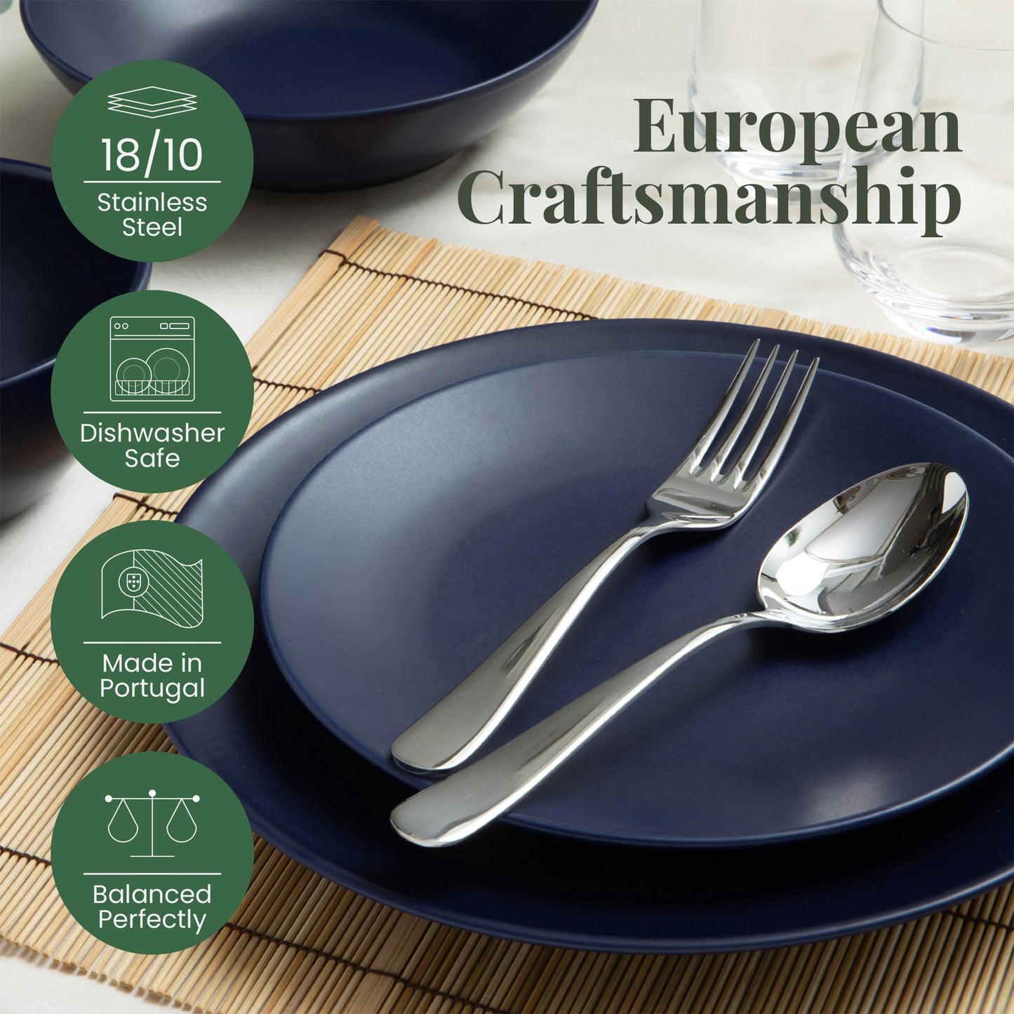 Signature Stainless Steel Flatware 20 (20 Count)