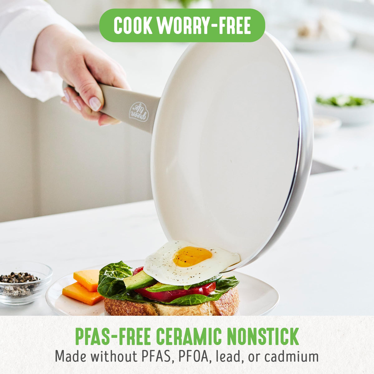 16 Piece Ceramic Nonstick Pots & Pans Cookware Set
