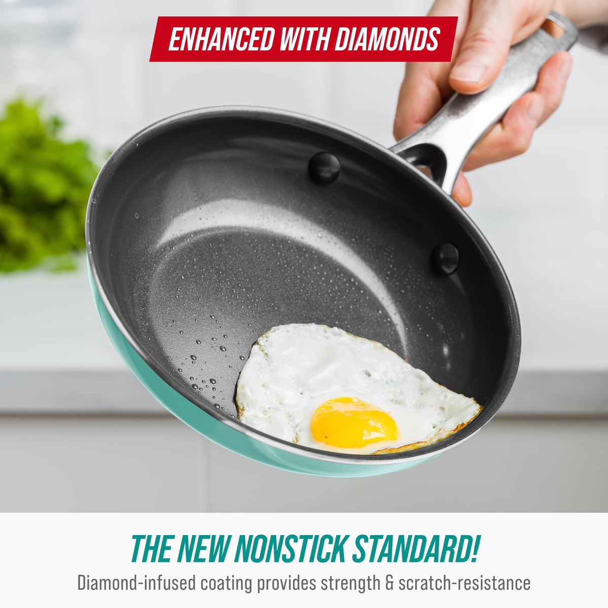 8" Diamond Infused Ceramic Nonstick Frying Pan