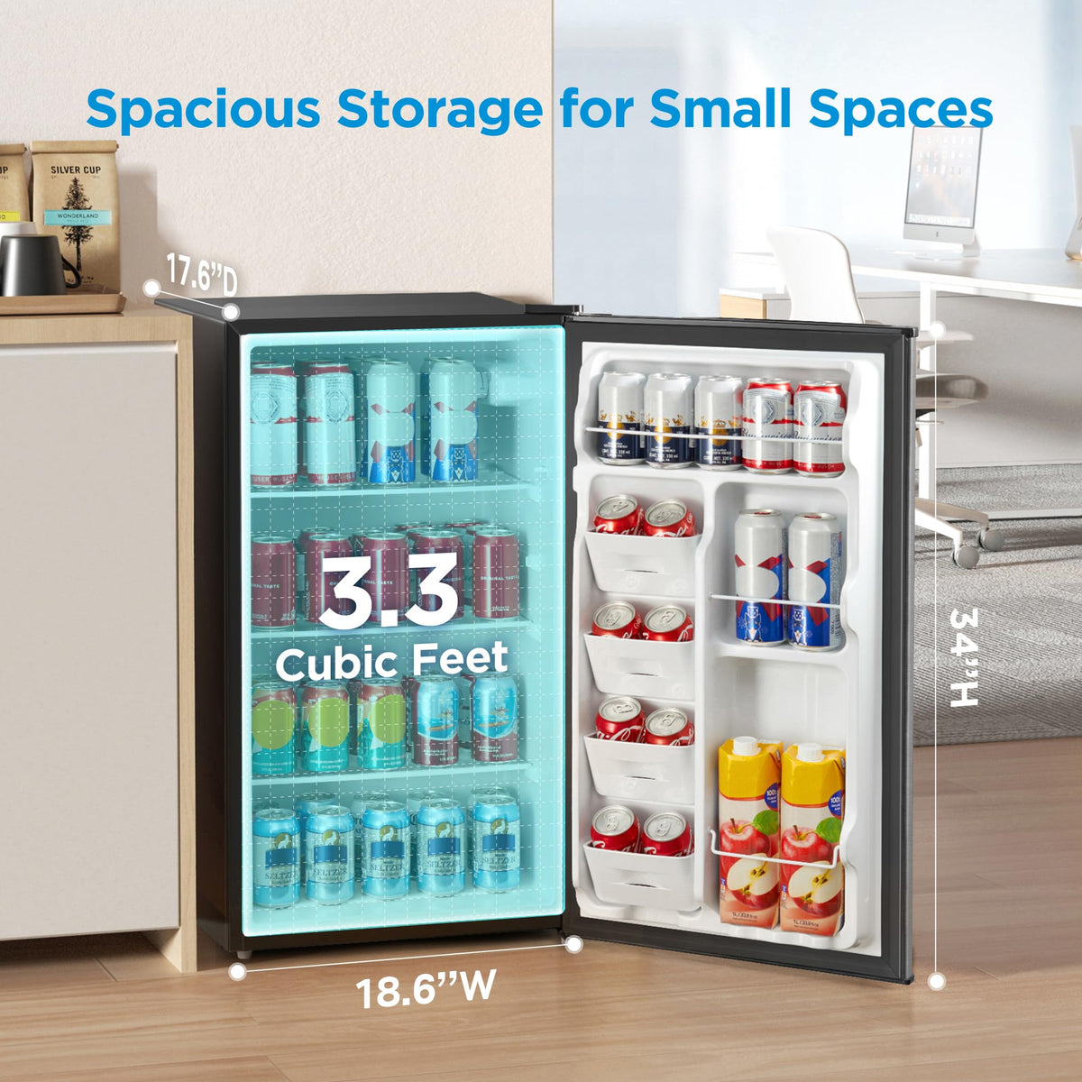 3.3 Cu.ft Mini Fridge