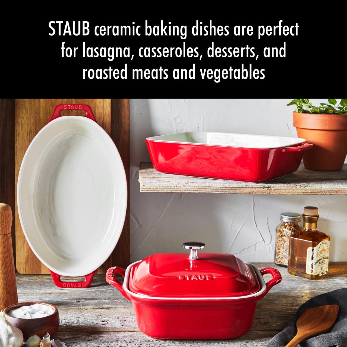 Ceramic 4 pc Baking Pans Set (4 Count)
