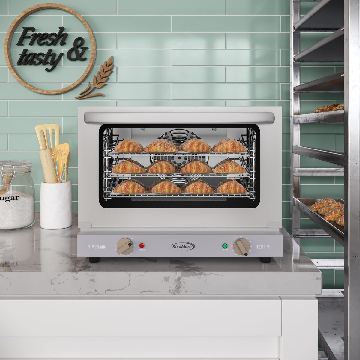 19 in. Countertop Convection Oven for Quarter